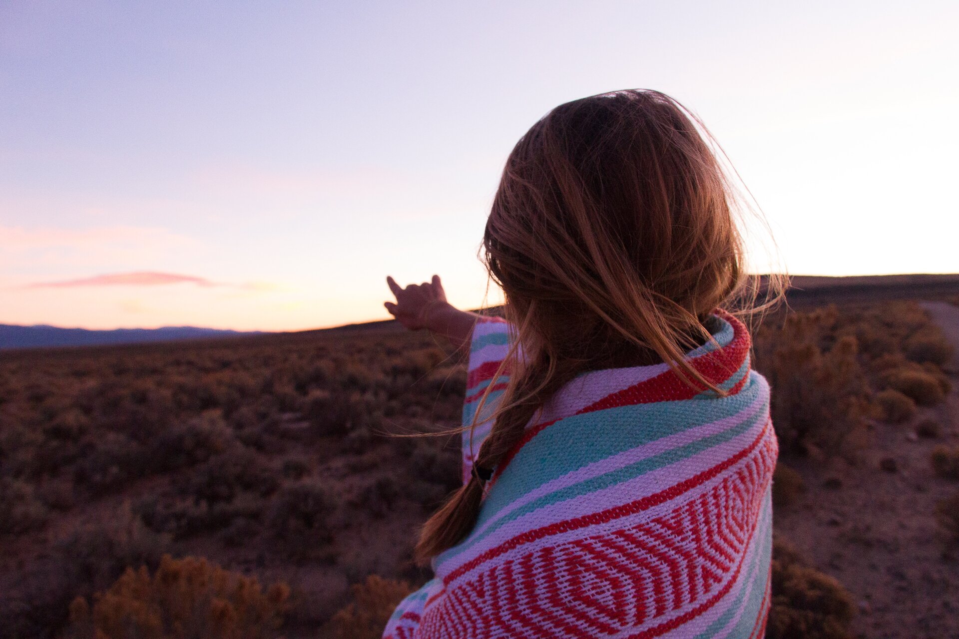 Girl overlooking Taos